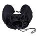 Kingta U Shape Portable Memory Foam Travel Pillow,Ergonomic and Washable Cover,Best for Camping,Studying,Traveling and Working (Black)