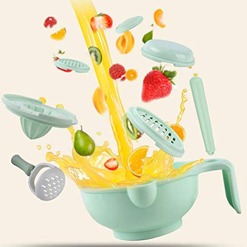 Baby Food Grinder 8 in 1 Food Masher Maker Portable Baby Feeder Food Processor Smasher Serve Bowl Vegetables Fruit Ricer Grinder 8Pcs/Set - Thumbnail 2