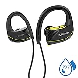 NEXGADGET Bluetooth Headphones IPX7 Waterproof Wireless Sport Earphones with Mic Stereo In-ear Earbuds with Bass and Noise Cancelling for Workout Running