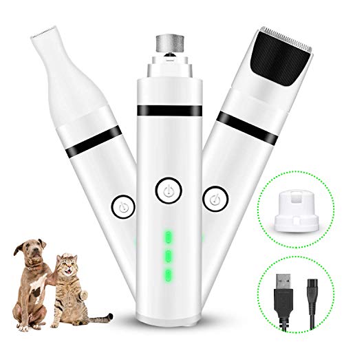 Dog Nail Grinder and Clippers, Vapker Electric Pet Nail Clippers and Hair Trimmer Grooming Tool for Small Medium Large Dogs & Cats with Professional 2 Speed - Thumbnail 7