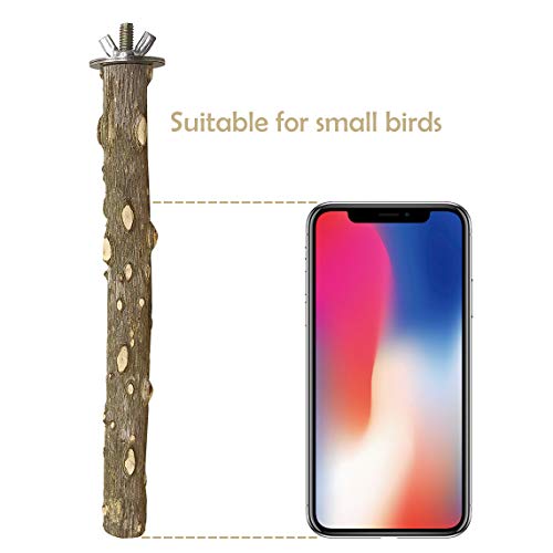 LiMio Bird Perch Parakeet Stand 4PCS Natural Wood Platform Conure Cage Accessories