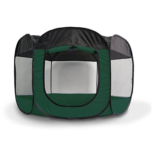 Furhaven Pet Play Pen, Hunter Green, X-Large