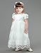 AHAHA Baptism Gowns for Baby Girls Princess Wedding Dress Baby Birthday Party Dresses for Special Occasion White