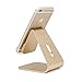 YW YUWISS Universal Micro-Suction Mobile Phone Desktop Stand Mount Holder Stander Cradle - Silver (Gold)