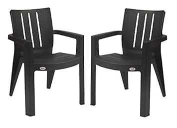 Supreme Kent Plastic Chair Black Set Of 2 Amazon In Home