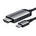 Satechi Aluminum USB C to HDMI Cable 4K @ 60Hz – USB C to HDMI Capable – Compatible with iMac Pro, iMac, Mac mini, MacBook Pro/Air, Windows, PC, Laptop and More - Space Gray