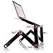 Azadx Notebook Computer Stand, Adjustable Aluminum MacBook Laptop Desk, Portable Home Use Executive Office Assembled Folding Table, Light Weight Ergonomic TV Bed Lap Tray (Black, Stand with Fan)thumb 2