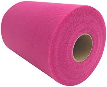 ASIBT 6 Inch x 100 Yards Tulle Roll Spool Fabric Table Runner Chair Sash Bow Tutu Skirt Sewing Crafting Fabric Wedding Party Gift Ribbon (C15)