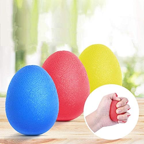 Hand Squeeze Stress Balls Set with Carry Bag 3 Resistance, Finger