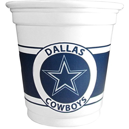 NFL Siskiyou Sports Dallas Cowboys Plastic Game Day Cups, 18 Count, (3 oz) White