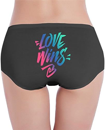 Msyspsc Love Wins Stretchable Women's Panties Large Black