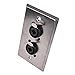 Seismic Audio Speakers Dual ¼” And XLR Combo Jacks Wall Plate, Stainless Steel Wall Plate