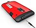 OnePlus 2 Case - TUDIA Ultra Tough OMNIX [Heavy Duty] Hybrid Full-Body Protective Case with Front Cover and Built-in Screen Protector/Impact Resistant Bumpers Cover for OnePlus Two (Red)