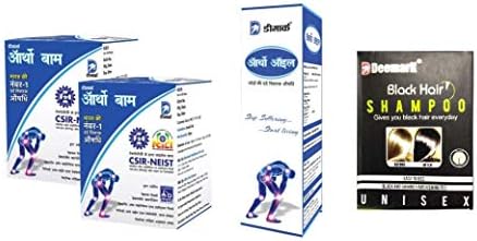 Deemark Ortho Balm (50 g) - Pack of 2 and Oil -100 ml Sachet Black Hair Shampoo Combo