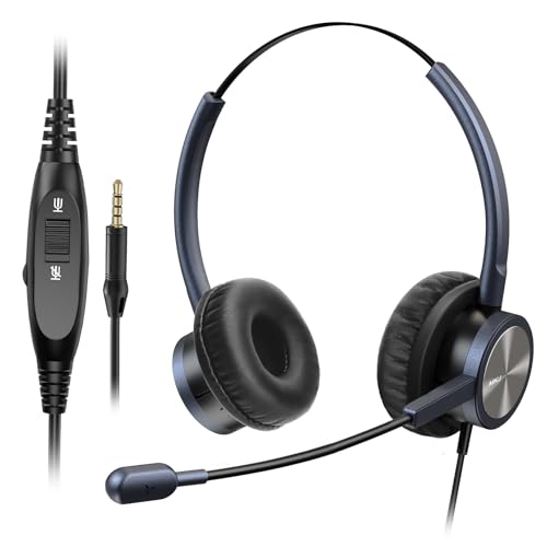MKJ Handy-Headset, kabelgebunden, 3,5 mm, Headset mit... en promo sur Amazon