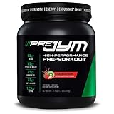 Pre JYM Pre Workout Powder - BCAAs, Creatine HCI, Citrulline Malate, Beta-Alanine, Betaine, and More | JYM Supplement Science | Strawberry Kiwi Flavor, 30 Servings