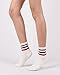 STYLEGAGA Women Daily Stripe Casual Ankle Socks (6Pair-Triple Stripe)