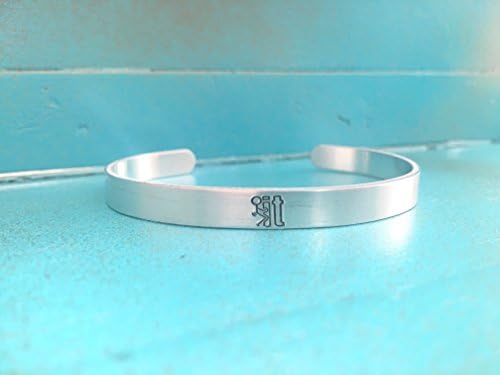 F It Hand Stamped Cuff Bracelet, Funny Bracelet, Curse Word Jewelry, Skinny Cuff Bracelet, Eff It
