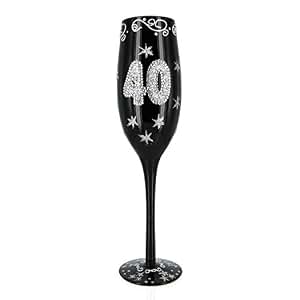 40th birthday champagne glass