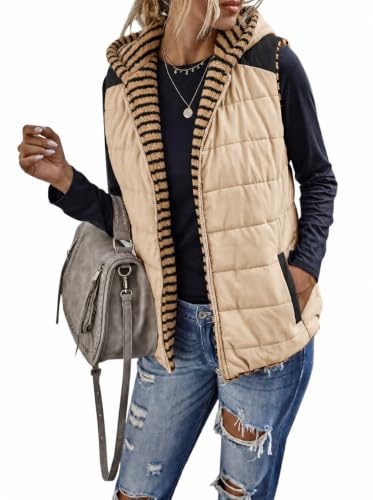 Fessceruna Womens Sherpa Fleece Reversible Vest