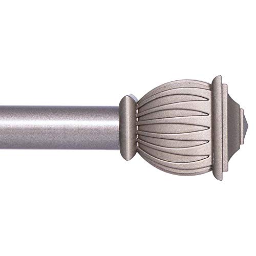 Kenney Beckett Single Curtain Rod, 48-86", Pewter