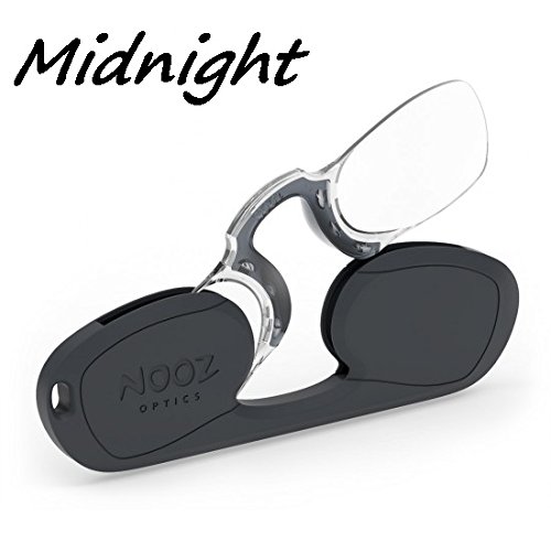 NEW BLACK Nooz Optics Rimless Reading Clip Nose Glasses Correction Strength +1 +1.5 +2 +2.5 +3 (+2.00 Strength)