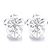 16mm 925 Silver Plumeria Flower Stud Earrings CZ Hawaiian Jewelry for Girls