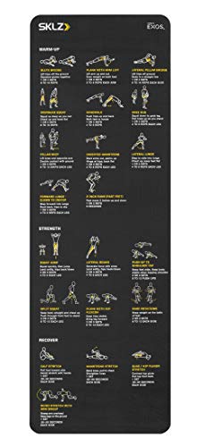 SKLZ Sport Performance Exercise Mat with Self-Guided Exercise Illustrations Black, 6 x 2-Feet x 1/4-Inch - Image 3