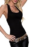 Sidefeel Women Crochet Hollow Out Lace Back Tank Top Clubwear