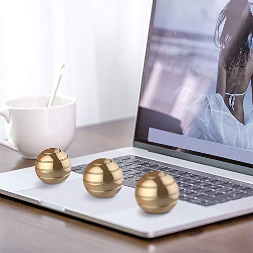 TRUEGOOD Kinetic Desk Toys,Full Body Optical Illusion Fidget Spinner Ball,Gifts for Men,Women,Kidsical Illusion Fidget Spinner Ball,Gifts for Men,Women,Kids, , Gift for Christmas (Gold)