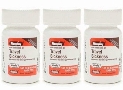 Rugby Travel Sickness, Tablets, 100 Ea (3 Pack) by Rugby