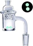 HUXP 90 Degree 4mm Thick Flat-top Quartz Belt Luminous Ball Connection Fittings (14mm Male) (Green)