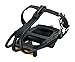 Retrospec Bicycles Classic Road Bike Pedal with Integrated Toe Cage/Clip/Strap, All Black, 9/16