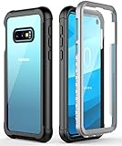 Samsung Galaxy S10E Case, SPIDERCASE Clear Full Body Heavy Duty Protective Case with Built-in Screen Protector Shockproof Rugged Cover Designed for Samsung Galaxy S10E 5.8 inch 2019 Released