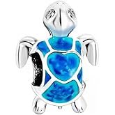 KunBead Sea Turtle Tortoise Beach Bead Charms Compatible with Pandora Bracelets