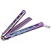 ZRAMO Professional TH602 Unique Folding Comb Blade Square Hole Handle Practice Training Knives Tool for Beginner (rainbow comb)