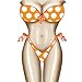 Attitude Aprons Fully Adjustable Polka Dot Bikini Apron, White