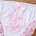 Alvivi Men's Satin Lace Ruffle Underwear Bikini Briefs French Maid Sissy Panties with Bowknot White Large (Waist 31.5