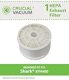 1 Shark HEPA Exhaust Filter; Fits Shark NV400 Upright Vacuums; Compare to Part # XFH400; Designed & Engineered by Crucial Vacuum