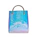 Mogor Large Hologram transparent Cable Shopper clear PVC Runway Tote IT bag