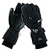 HIGHLOONG Men Waterproof Thinsulate Ski Snowboard Gloves Winter Warm Gloves Black (M,Standard)