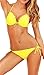 AllPL Womens Bikini fashion Padded Halter Neck top and strings bottom swimsuit 2 Piece Tankini