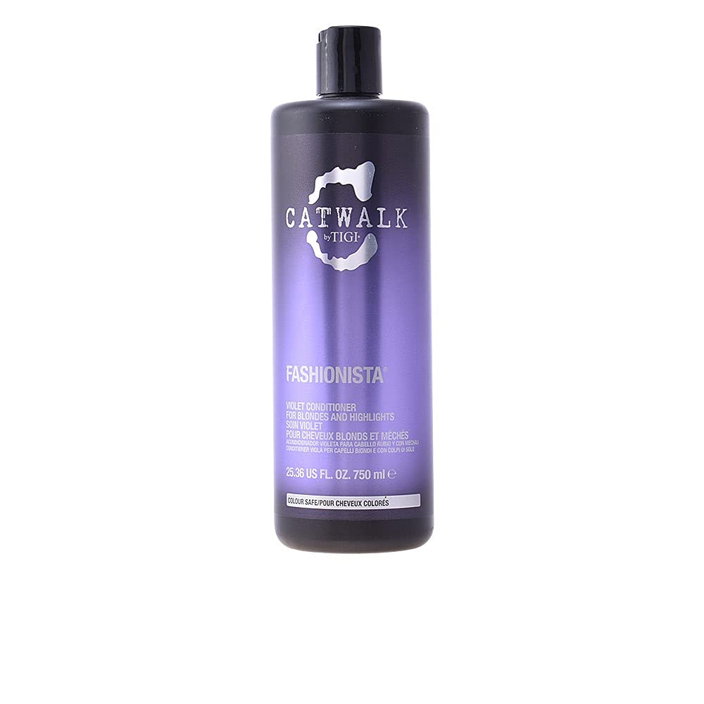 Catwalk by TIGI - Fashionista Violet Purple Conditioner - Ideal for Natural and Coloured Blonde Hair - 750 ml