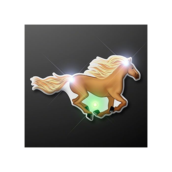 Buy Light Up Horse Flashing Blinking LED Body Light Lapel Pin (5Pack