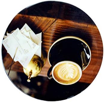 Beverage Coffee Coasters Set of Personalized Drink Coasters - Printed Wooden - Multi-Colored - Bar/Dining Accessories (Round, Pack of 12)