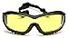 Pyramex V3G Safety Goggles, Black Strap/Temples/Amber Anti-Fog Lens