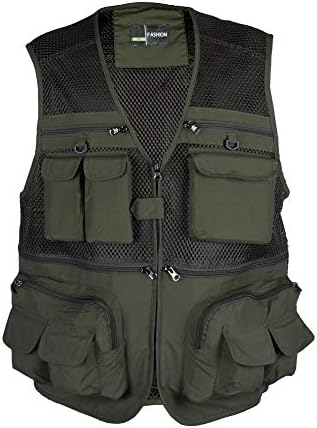 Rainbow Finch Fly Fishing Photography Vest with Pockets Men's Mesh Quick-Dry Waistcoat Outdoor Jackets for Travelers