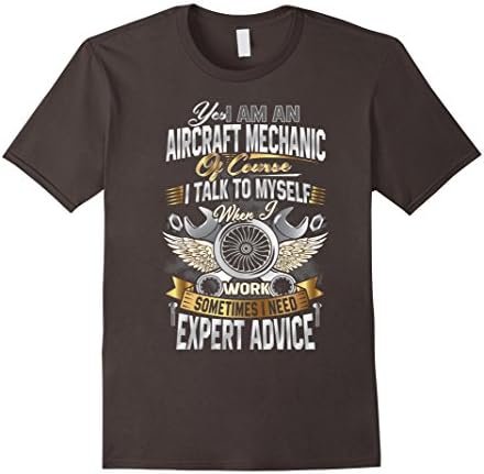 Men's I'm An Aircraft Mechanic T-Shirt Funny Quote Aviation Safety Medium Asphalt