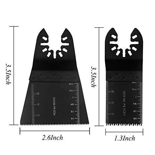 Oscillating Saw Blades Kit, 15 Wood Metal Multi Tool Quick Release Saw Blades Fit Dewalt Fein Multimaster Porter Cable Black & Decker Rockwell Ridgid Ryobi Milwaukee DeWalt Chicago Craftsman