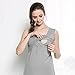 YeeSure Maternity Breast-Feeding Tunic Shirt YF11 Tunic Loose Fit Sleeveless Postpartum Jersey Clothes for Maternal (Free size, Light grey)